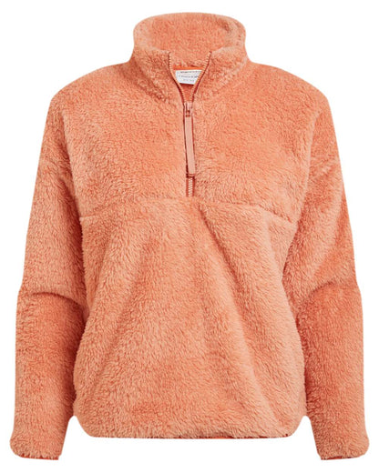 Clay Coloured Craghoppers Womens Bron Half Zip Fleece on white background 