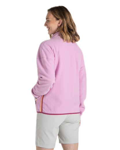 Pink Lavender Craghoppers Womens CO2 Renu Full Zip Fleece Jacket on white background 
