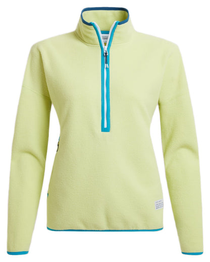 Key Lime coloured Craghoppers Womens CO2 Renu Half Zip Fleece Sweater on white background 