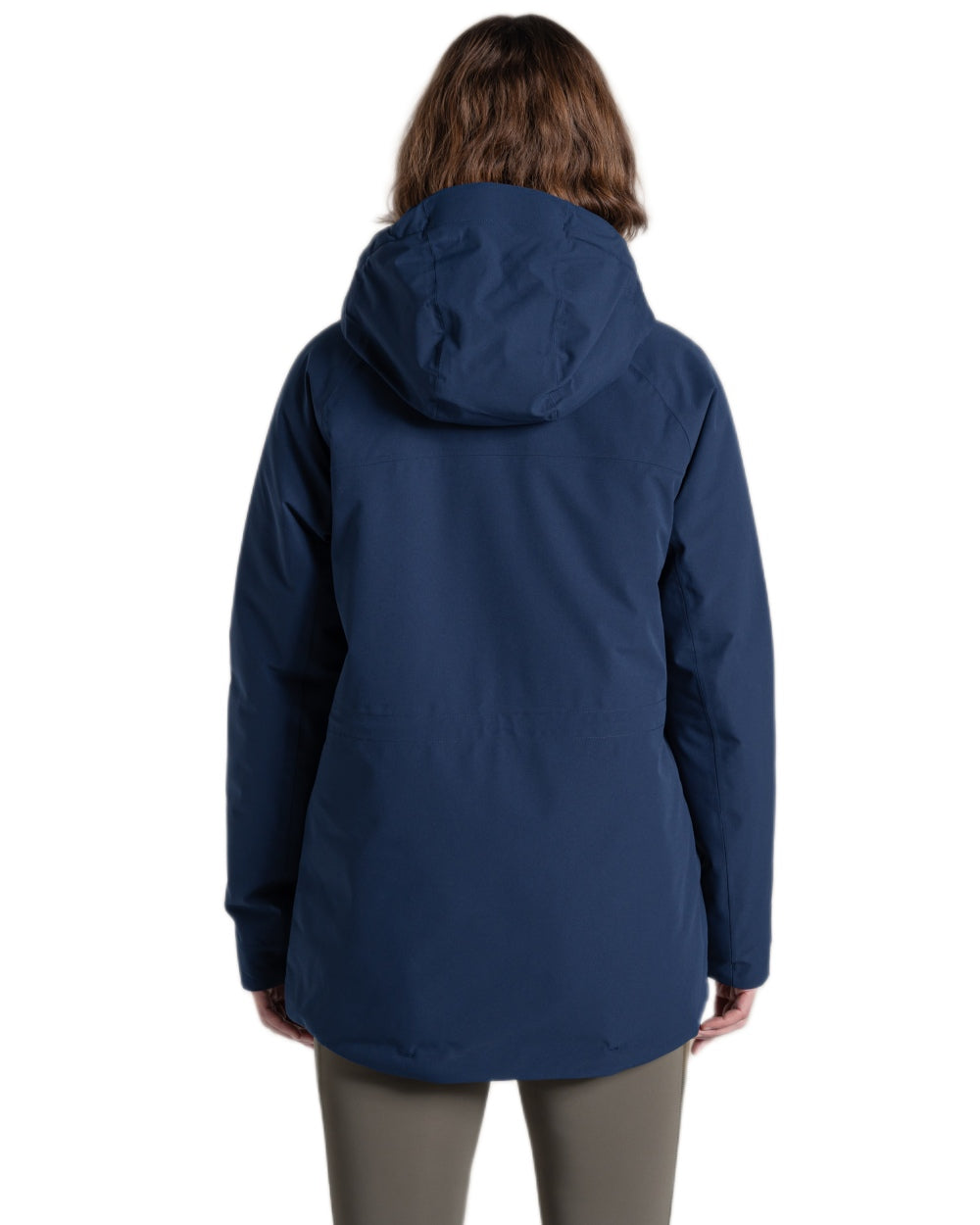 Blue Navy Coloured Craghoppers Womens Caldbeck II Thermic Waterproof Jacket on white background 