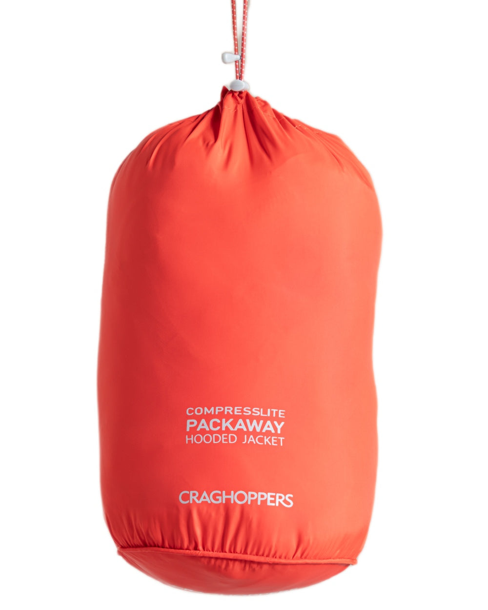 Dawn Red Coloured Craghoppers Womens Compresslite IX Hooded Insulating Jacket on white background 