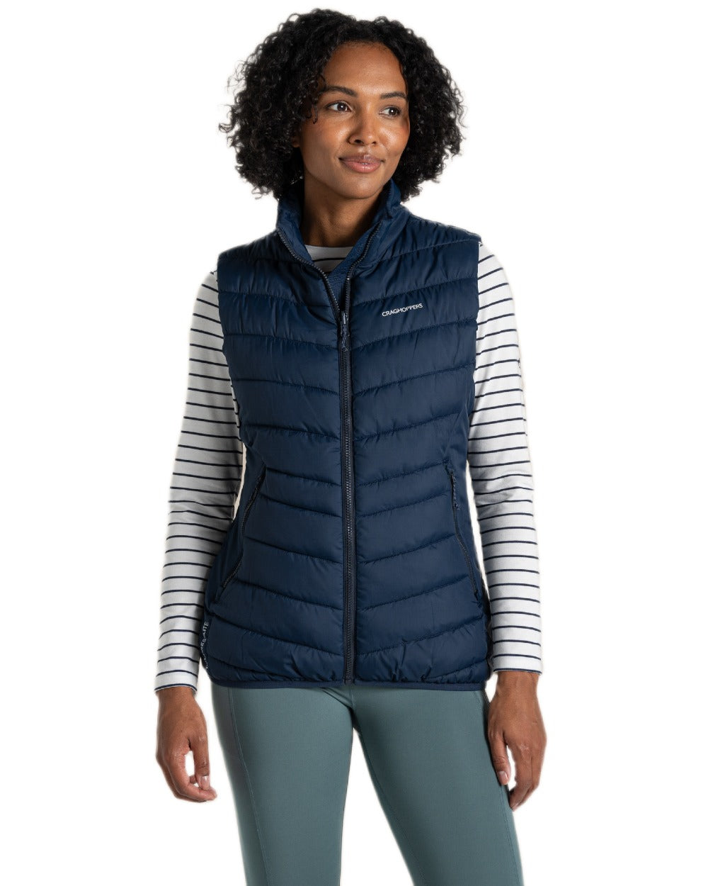 Blue Navy Coloured Craghoppers Womens Compresslite IX Insulating Vest on white background 
