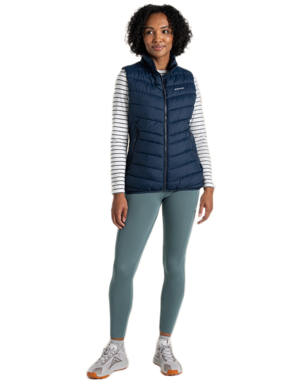 Blue Navy Coloured Craghoppers Womens Compresslite IX Insulating Vest on white background 