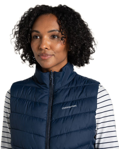 Blue Navy Coloured Craghoppers Womens Compresslite IX Insulating Vest on white background 
