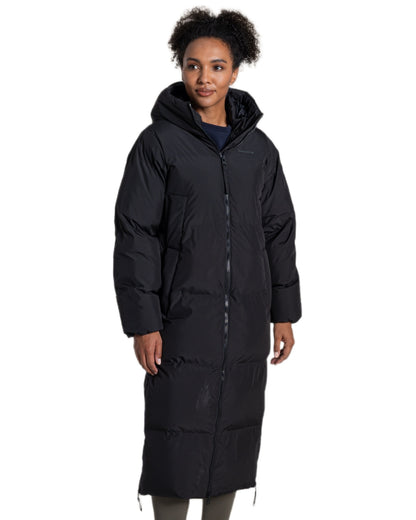 Black Coloured Craghoppers Womens Fellbarrow Hooded Jacket on white background 