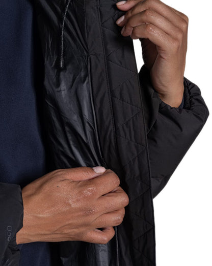 Black Coloured Craghoppers Womens Fellbarrow Hooded Jacket on white background 