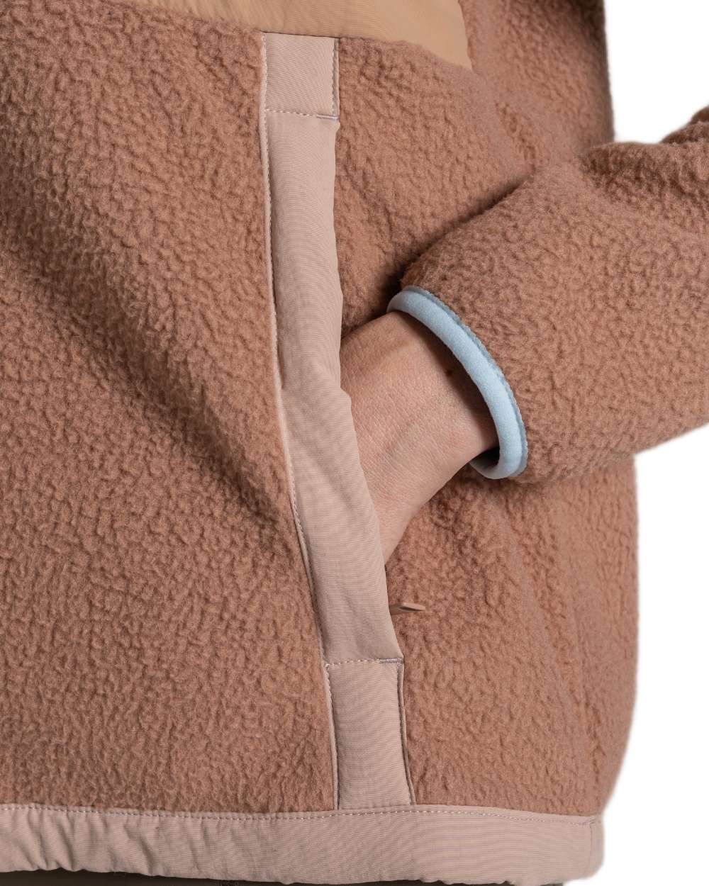 Umber coloured Craghoppers Womens Grange Half Zip Fleece on white background 