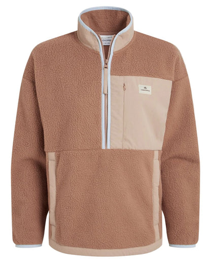 Umber coloured Craghoppers Womens Grange Half Zip Fleece on white background 