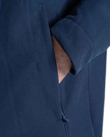 Blue Navy coloured Craghoppers Womens Hopegill Hooded Jacket on white background 