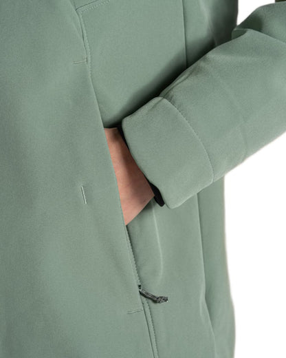 Sage coloured Craghoppers Womens Hopegill Hooded Jacket on white background 