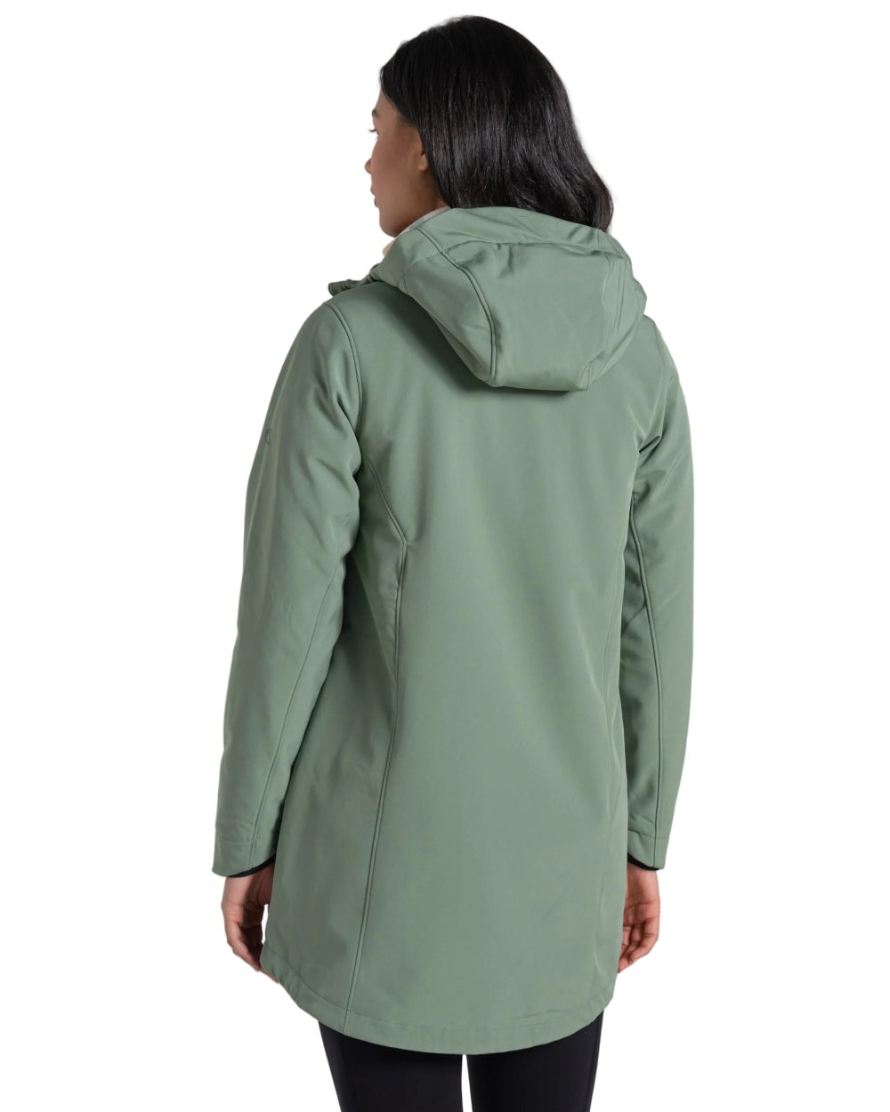 Sage coloured Craghoppers Womens Hopegill Hooded Jacket on white background 