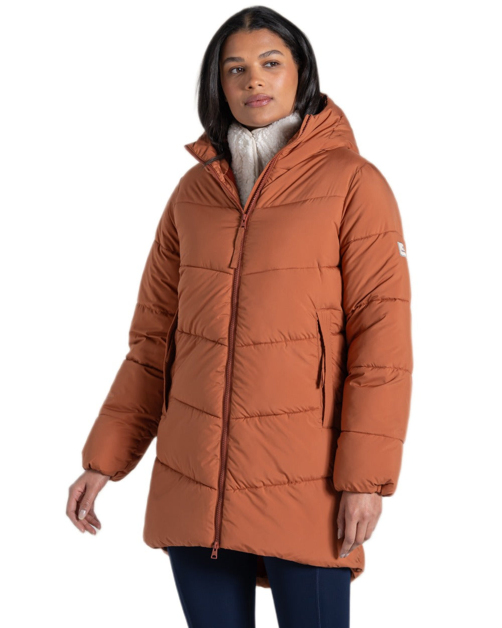 Tawny coloured Craghoppers Womens Kendal Jacket on white background 