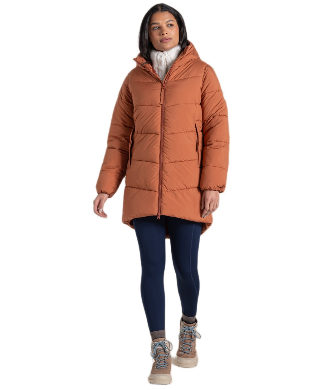 Tawny coloured Craghoppers Womens Kendal Jacket on white background 