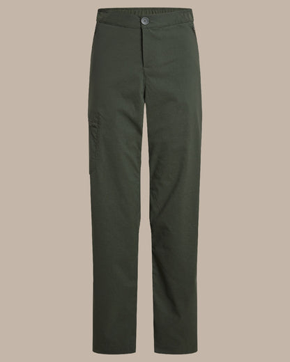 Verdant Coloured Womens KiwiPro Barrel Trouser on Beige Background 