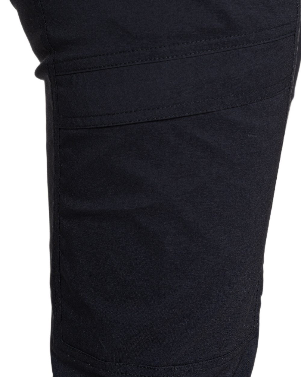 Black coloured Craghoppers Womens Kiwi Pro Cargo Trousers on white background 