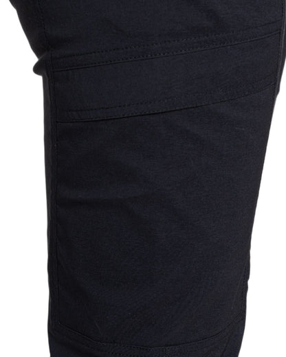 Black coloured Craghoppers Womens Kiwi Pro Cargo Trousers on white background 