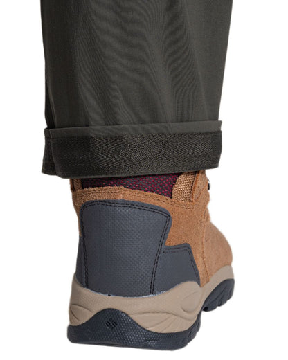 Mid Khaki coloured Craghoppers Womens Kiwi Pro Cargo Trousers on white background 