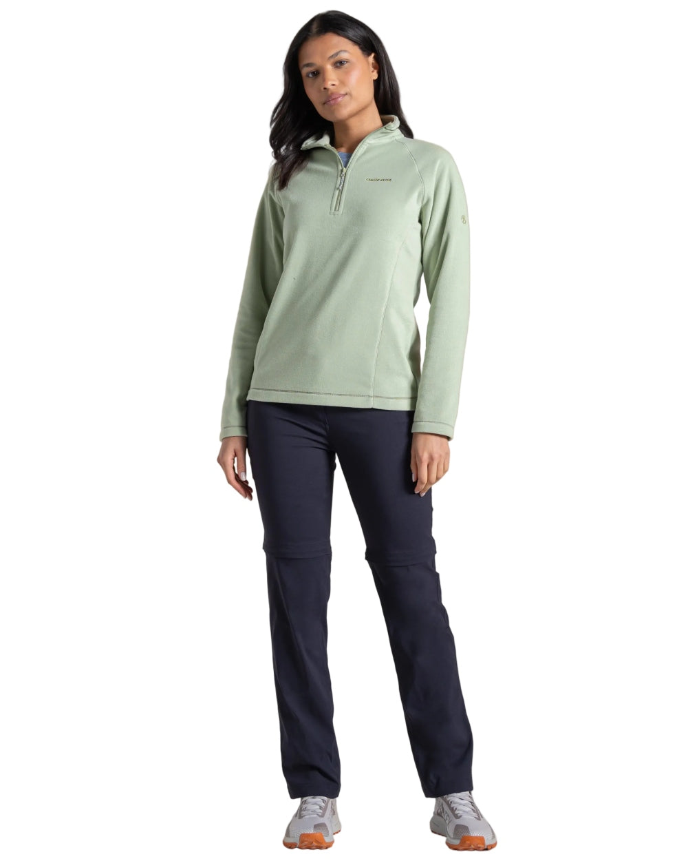 Dark Navy coloured Craghoppers Womens Kiwi Pro III Convertible Trousers on white background 