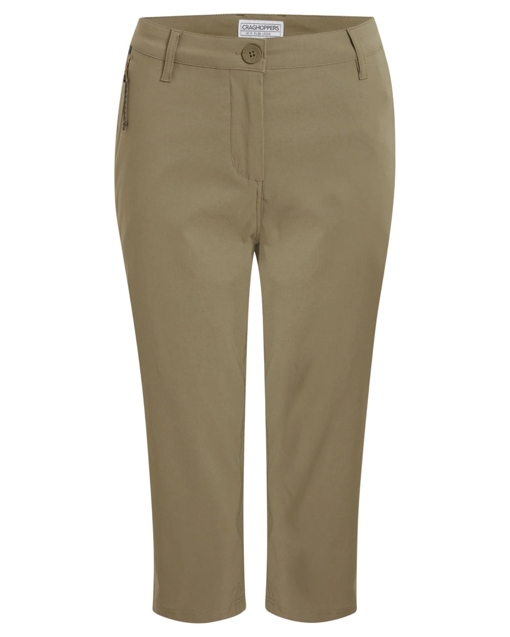 Cardamon coloured Craghoppers Womens Kiwi Pro III Cropped Trousers on white background 