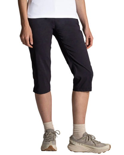 Dark Navy coloured Craghoppers Womens Kiwi Pro III Cropped Trousers on white background 