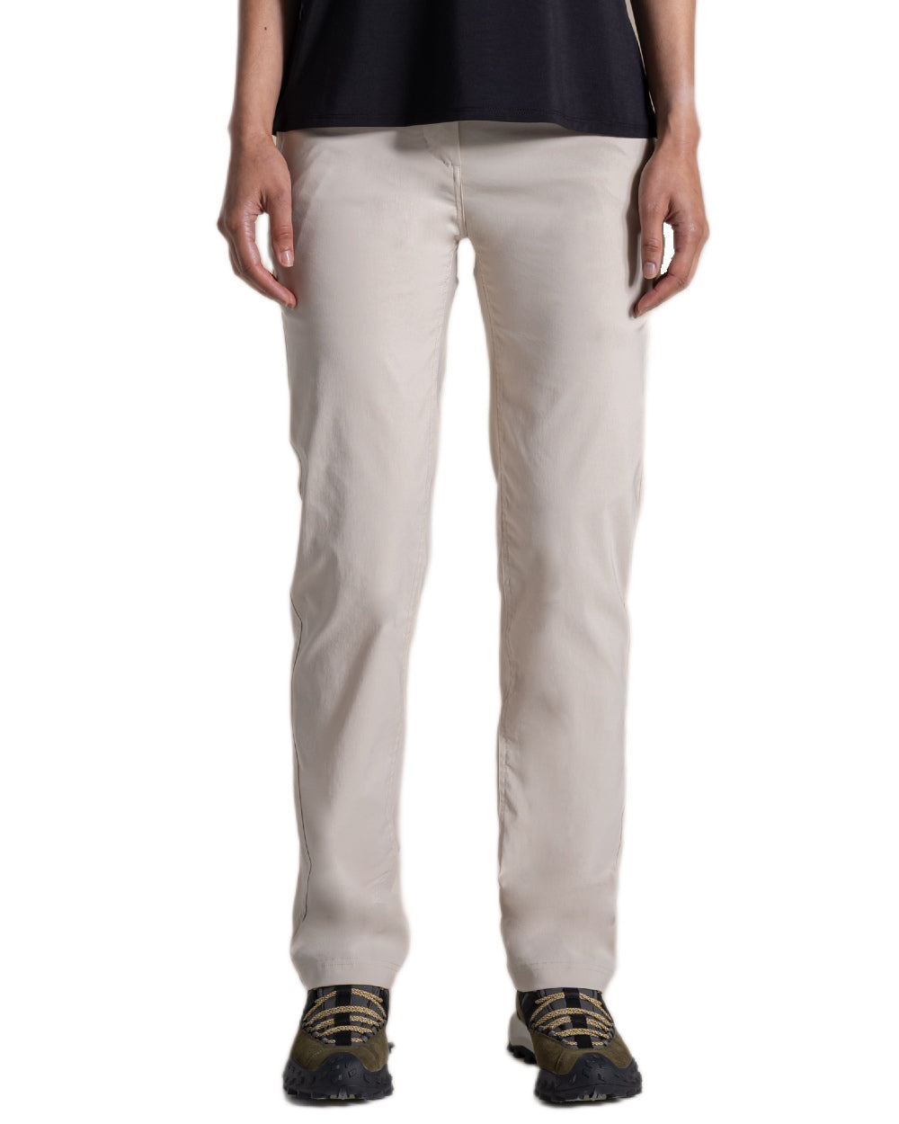Oyster Coloured Craghoppers Womens Kiwi Pro III Trouser on white background 