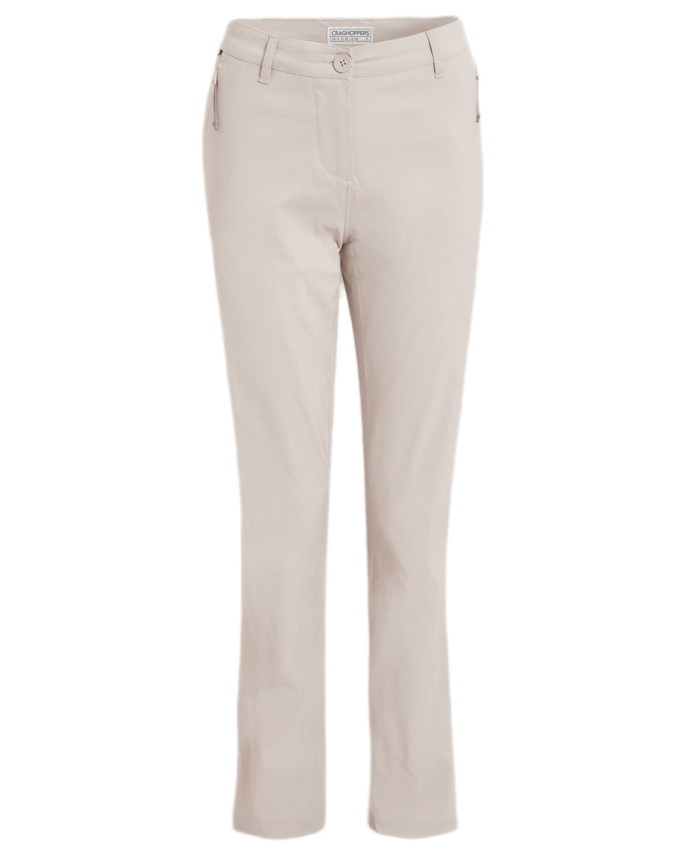 Oyster Coloured Craghoppers Womens Kiwi Pro III Trouser on white background 