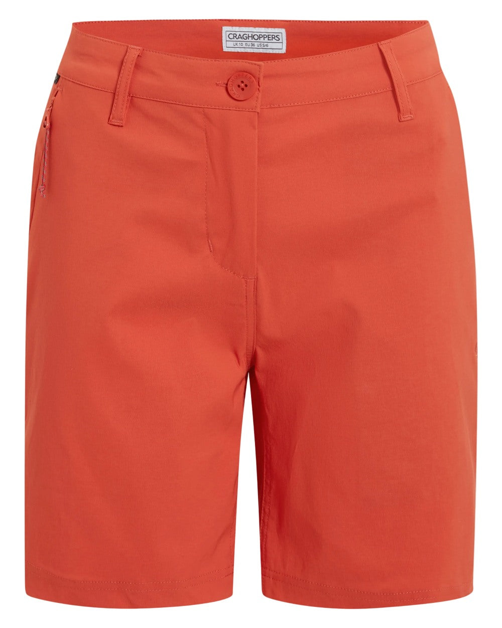 Grenadine coloured Craghoppers Womens Kiwi Pro III Shorts on white background 