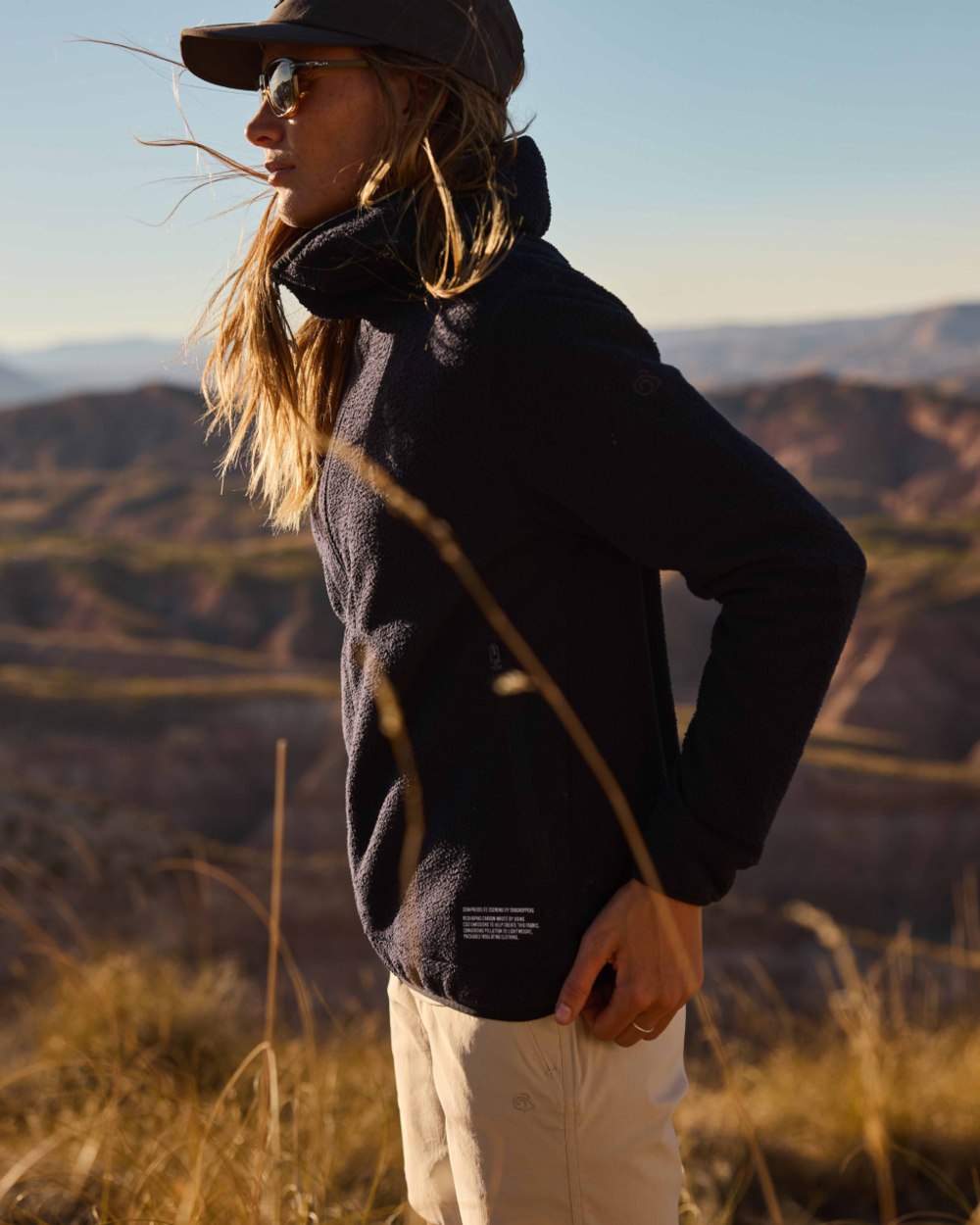 Oyster coloured Craghoppers Womens Kiwi Pro III Shorts on mountain background 