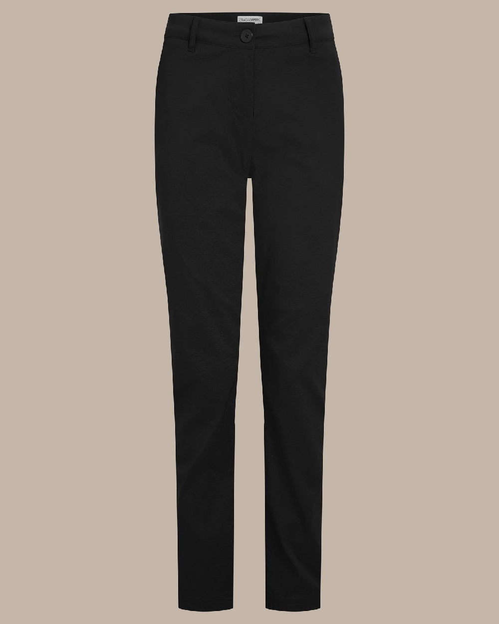 Black Coloured Craghoppers WomensKiwi Pro III Thermo Trouser on Beige Background 