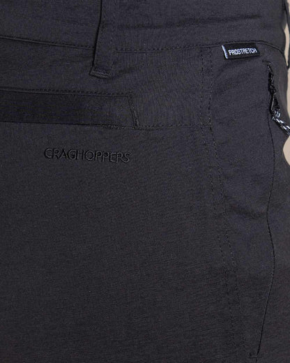 Black Coloured Craghoppers WomensKiwi Pro III Thermo Trouser on Beige Background 