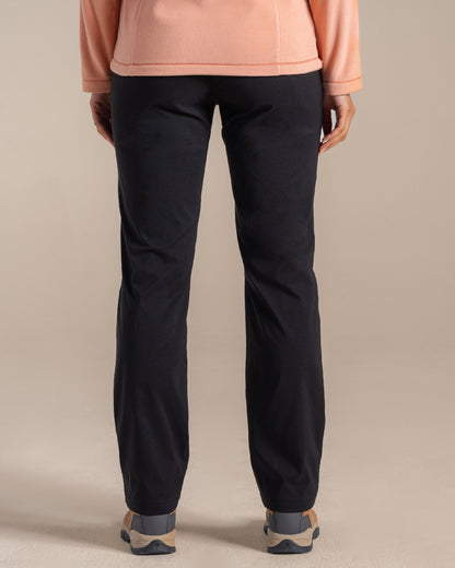 Black Coloured Craghoppers WomensKiwi Pro III Thermo Trouser on Beige Background 