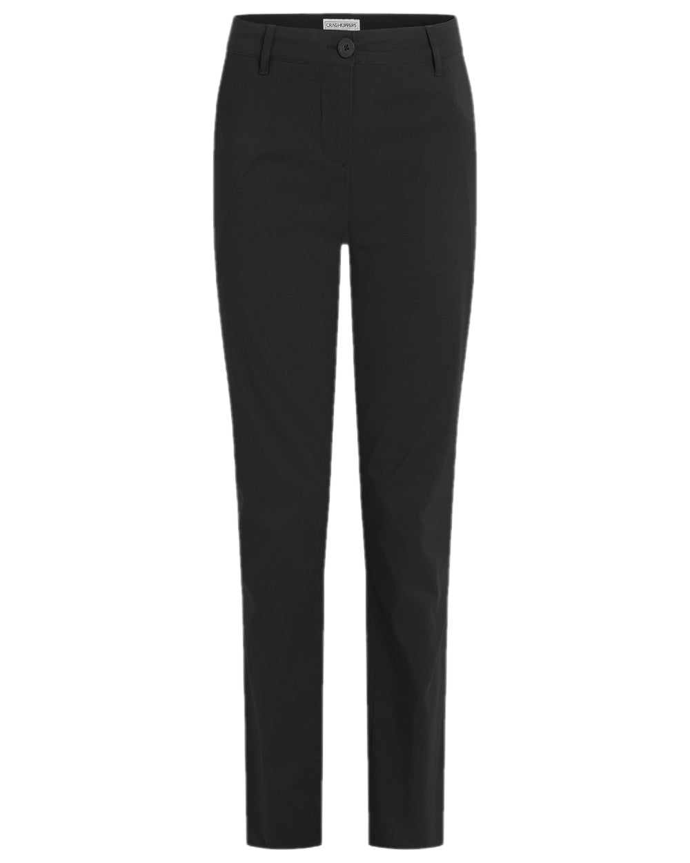 Black Coloured Craghoppers Womens Kiwi Pro III Trouser on white background 