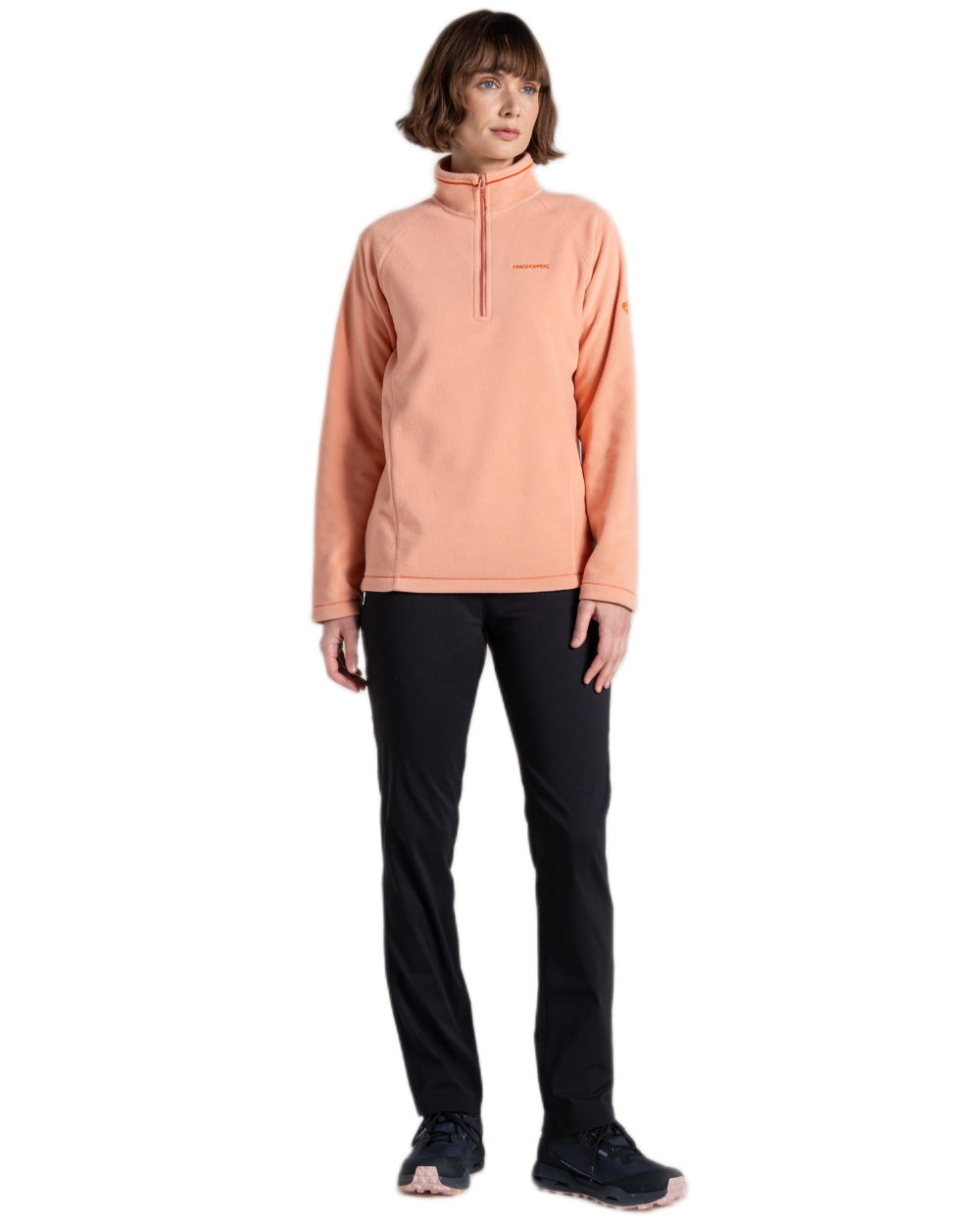 Black Coloured Craghoppers Womens Kiwi Pro III Trouser on white background 