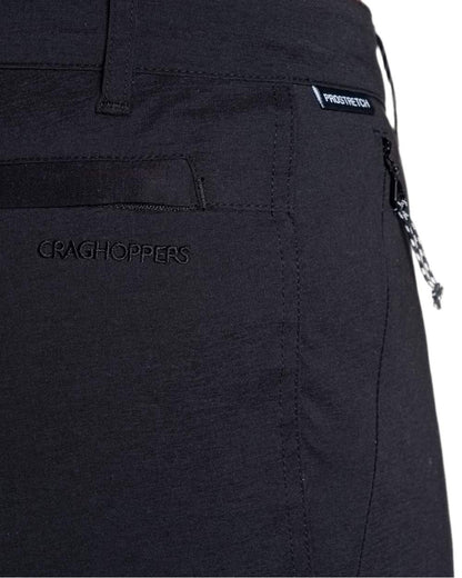 Black Coloured Craghoppers Womens Kiwi Pro III Trouser on white background 