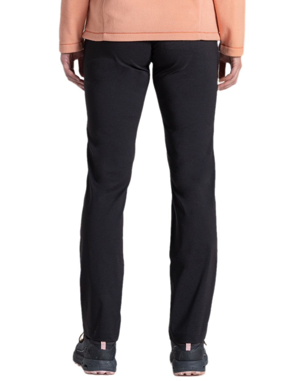Black Coloured Craghoppers Womens Kiwi Pro III Trouser on white background 