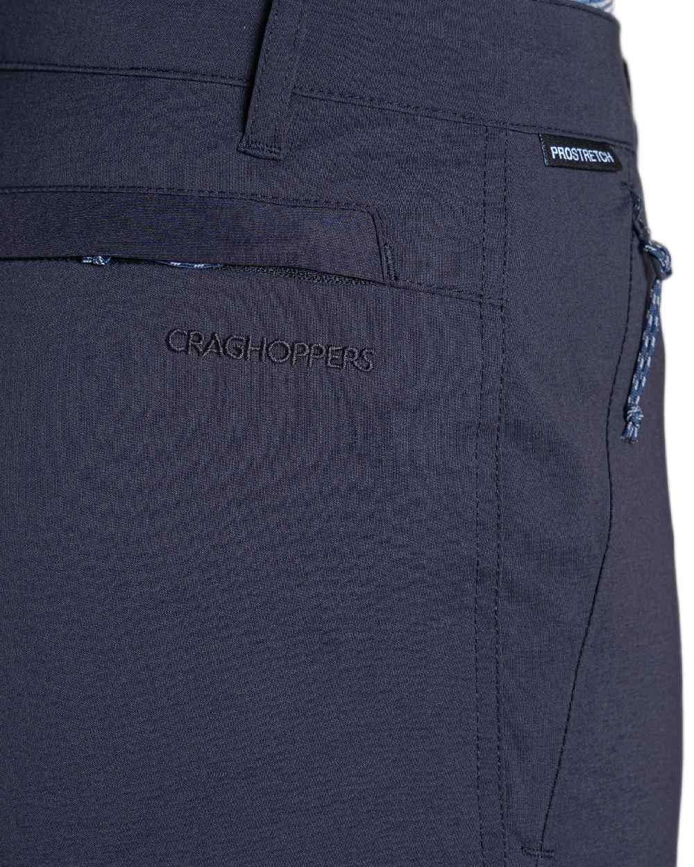 Dark Navy Coloured Craghoppers Womens Kiwi Pro III Trouser on white background 