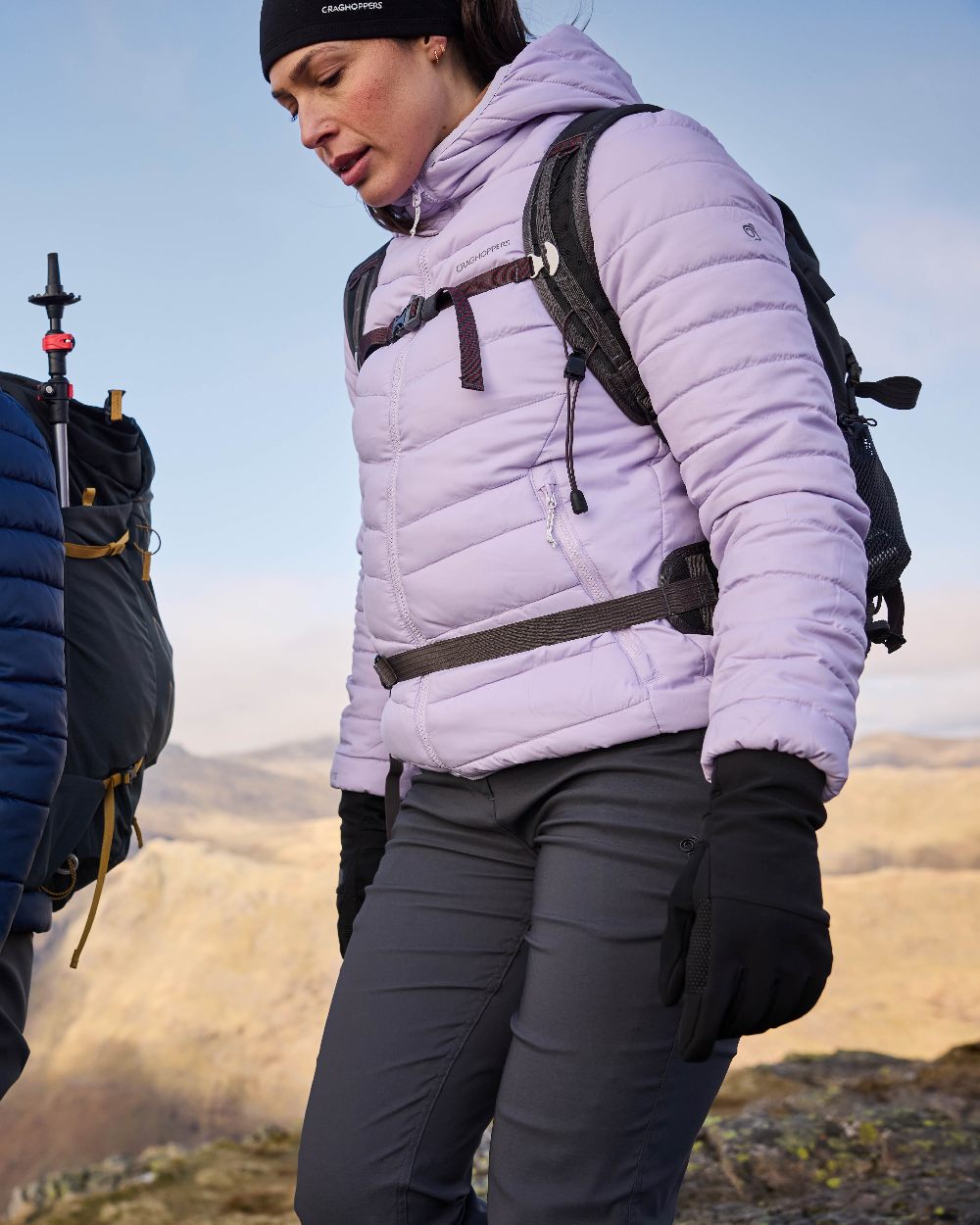 Graphite Coloured Craghoppers Womens Kiwi Pro III Trouser on outdoor background 