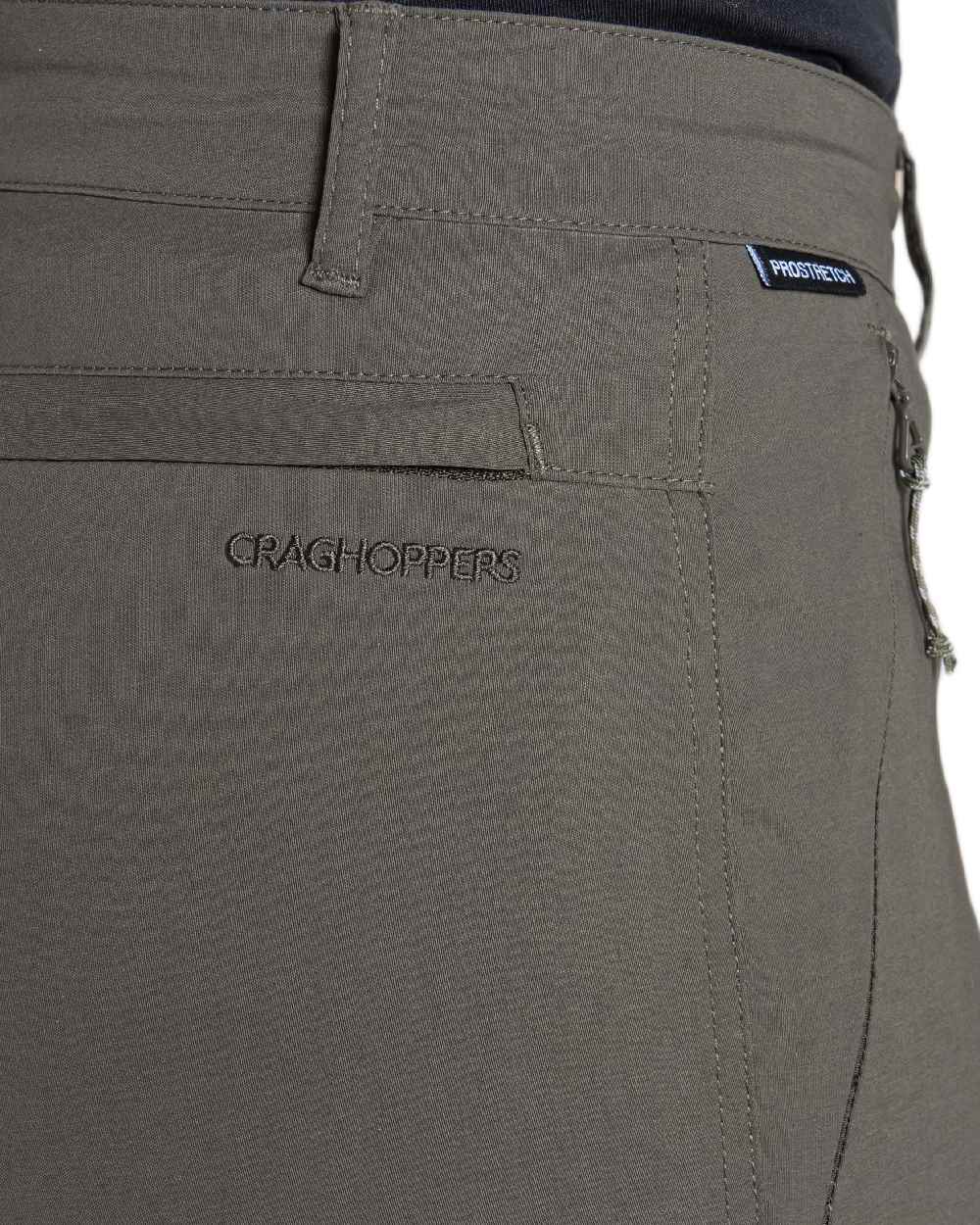 Mid Khaki Coloured Craghoppers Womens Kiwi Pro III Trouser on white background 