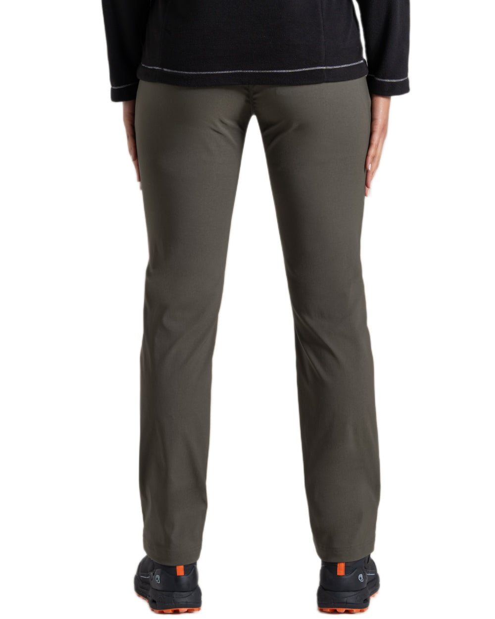 Mid Khaki Coloured Craghoppers Womens Kiwi Pro III Trouser on white background 