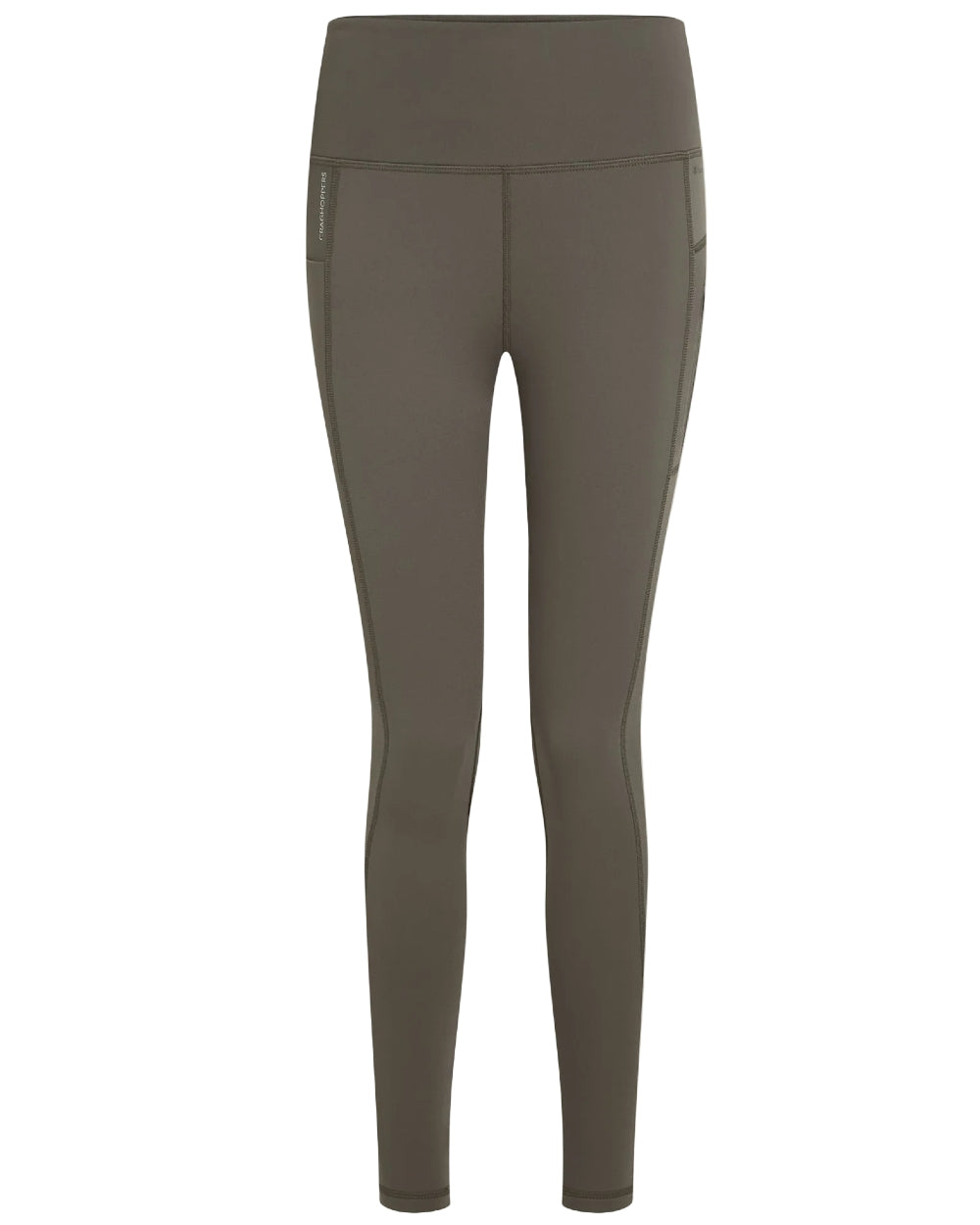 Nori Green Coloured Craghoppers Womens Kiwi Pro Leggings On A White Background 