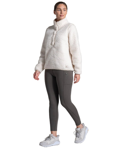 Nori Green Coloured Craghoppers Womens Kiwi Pro Leggings On A White Background 