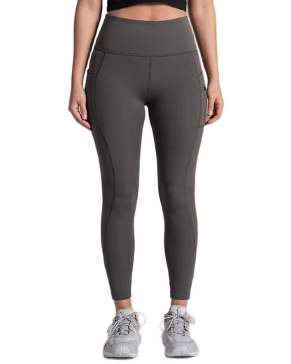 Nori Green coloured Craghoppers Womens Kiwi Pro Thermal Leggings on white background 