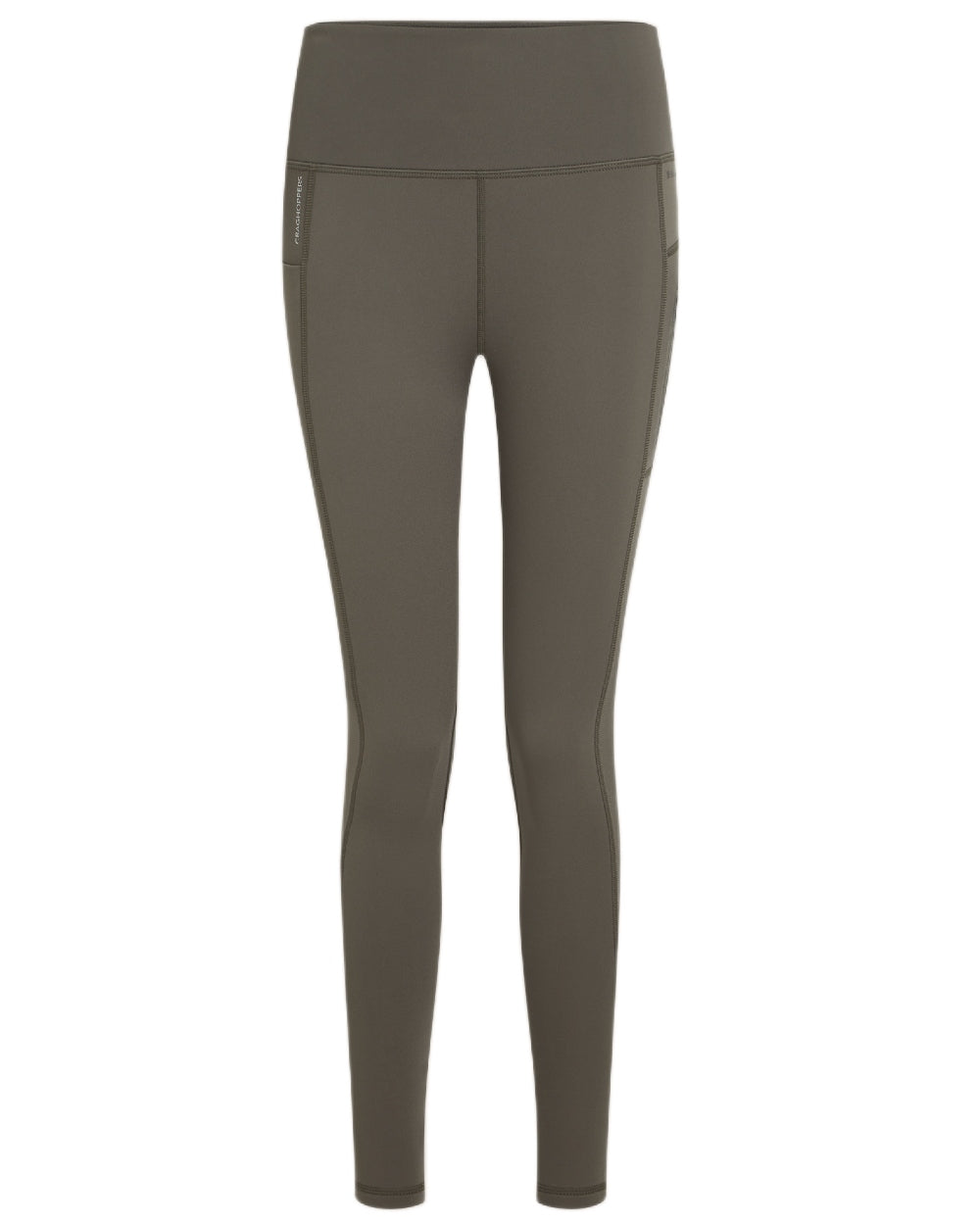 Nori Green coloured Craghoppers Womens Kiwi Pro Thermal Leggings on white background 