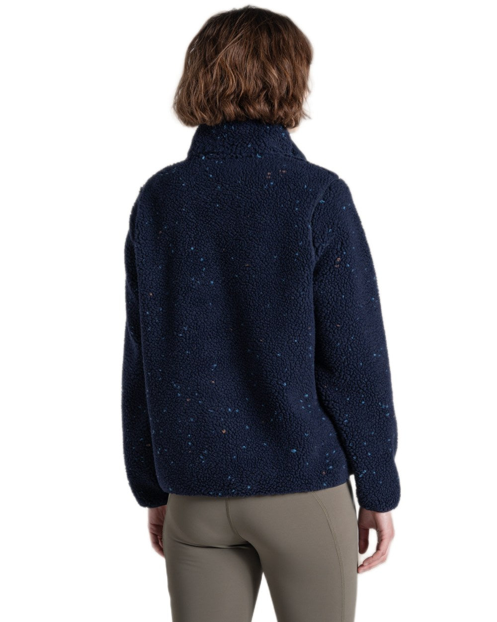 Dark Sapphire Coloured Craghoppers Womens Massey Overhead Fleece on White Background 
