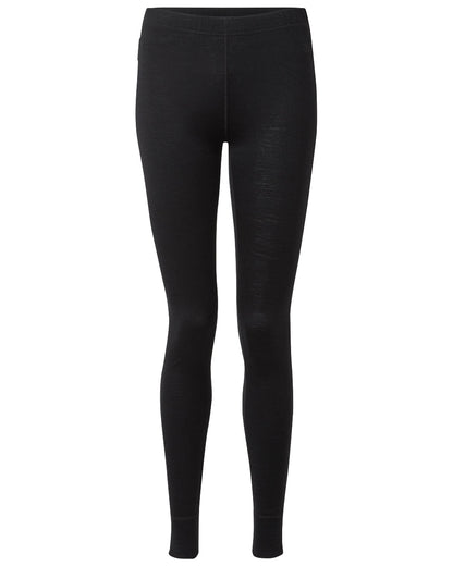 Black coloured Craghoppers Womens Merino Baselayer Leggings on white background 