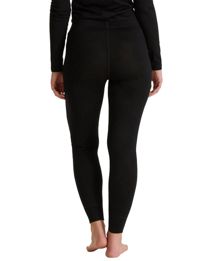 Black coloured Craghoppers Womens Merino Baselayer Leggings on white background 