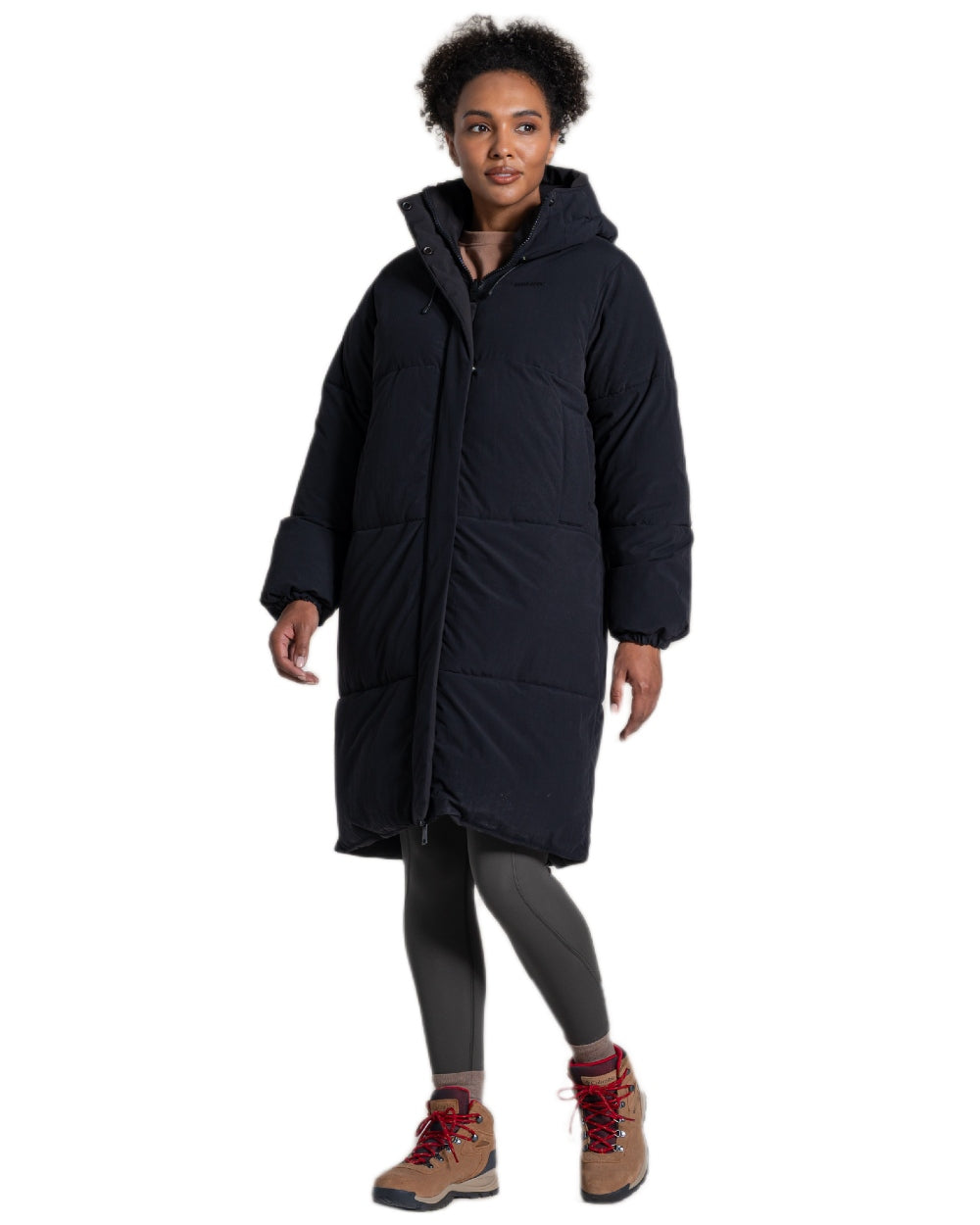 Black Coloured Craghoppers Womens Middlefell Reversible Jacket on white background 