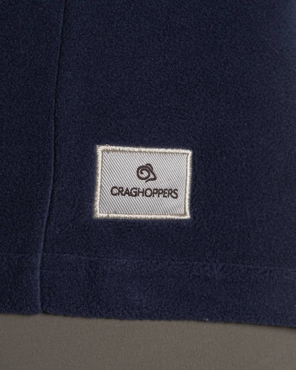 Dark Sapphire coloured Craghoppers Womens Miska Crew Neck Pullover on beige background 