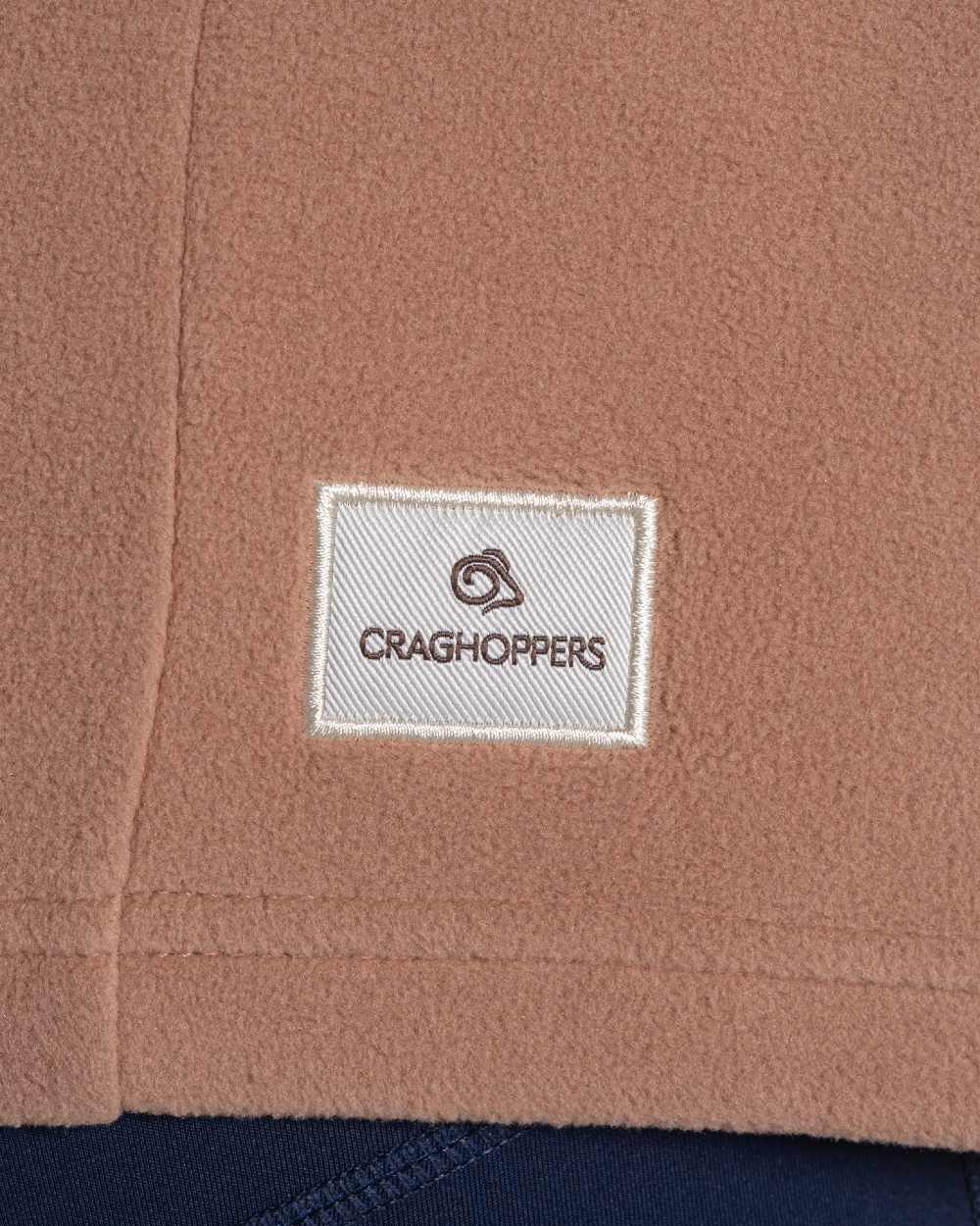 Umber coloured Craghoppers Womens Miska Crew Neck Pullover on white background 