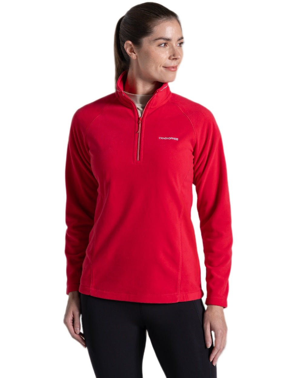 Amarylis Coloured Craghoppers Womens Miska Half-Zip Fleece on white background 